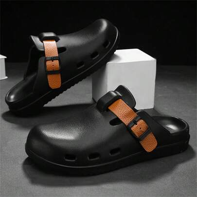 男士新款时尚拖鞋/凉鞋和帅气沙滩鞋，适合青少年男孩，防滑防汗，舒适的户外/室内休闲装，高品质