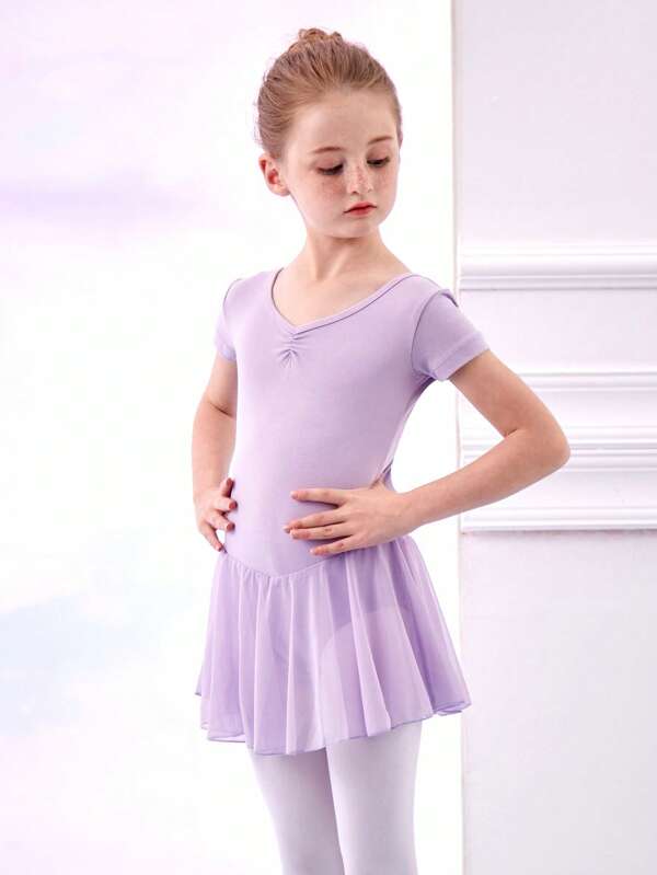 E.DANCE Tween Girl Ballet Collant para dança Bebê Rosa Collant Saia Ginástica Vestido