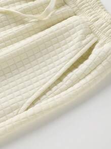 定制春夏男士运动套装，上传照片设计男友风格男士套装，针织提花格子面料，舒适弹力，松紧腰带口袋，个性化图形设计 - 添加您自己的照片（自拍/家人/情侣/宠物/朋友）进行定制印刷