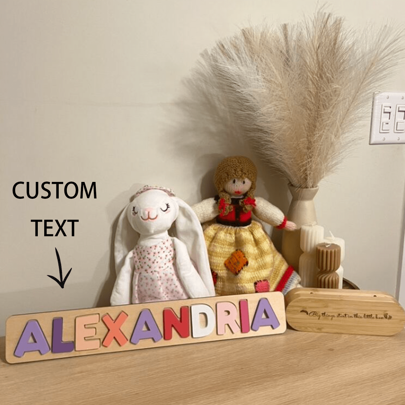 1 pieza Tablero de rompecabezas de madera de haya personalizado con nombre, regalo de Pascua, rompecabezas con nombre, regalo de primer cumpleaños, tablero de rompecabezas de madera personalizado, rompecabezas con nombre único, juguete de aprendizaje temprano para bebé niño o niña