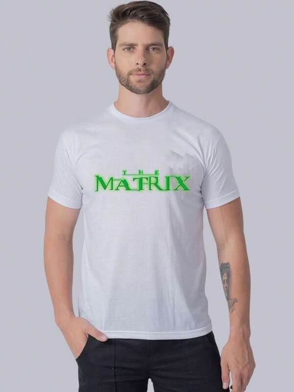 Camiseta Estampada Matrix Moda Geek Futurista Tecido Confortável Resistente Várias Cores