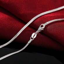 Collier chaîne serpent plate en argent sterling 925 de 2 mm, longueur 16/18/20/22/24/26/28/30 pouces, pour femmes et hommes, bijoux de mode et de mariage