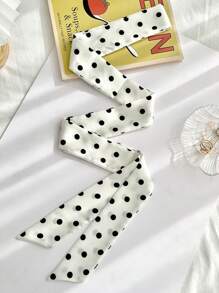 1pc Fashion Ribbon Polka Dot Scarf Printed Thin Scarf Headband Korean Style Neckerchief Long Scarves Wedding