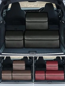 1 pieza Organizador y almacenamiento para automóvil para SUV, organizador del maletero para sedán - Organizador de carro, almacenamiento de carro, organizador del maletero plegable, organizador de carro de múltiples compartimentos plegable, organización resistente para accesorios, herramientas, artículos varios de carro, adecuado para cualquier automóvil, SUV, minivan, para accesorios de carro para mujeres y hombres (Tamaño de estilo: S/M/L)