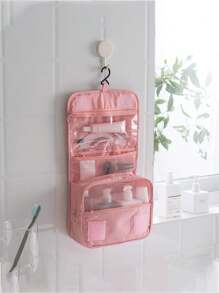 1pc Airplane Hanger Organizer Bag, Large Capacity For Narrow Hotel Bathroom, Outdoor Camping, Convenient Storage. Multi-Functional Compartments For Toiletries, Cosmetics, Lotions And More Summer Travel, Vacation Home Bathroom Decor Holiday Bathroom Accessories Back To School - Multicolor - View 16