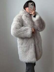 INDEFEIR 冬季新款女装蓬蓬保暖超大时尚外套欧美风