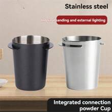 1pc Offee Dosing Cup Dose Cup Stainless Steel Coffee Machine Handle Dosing Cup Mug Coffee Powder Feeder Part For Milk Tea Shops Homes Coffee Shops - Multicolor - View 1
