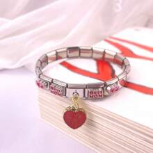 1 Pc Cross Border Popular Pentagram Elastic Bracelet DIY Italian Module Splicing Bracelet - Silver - View 25