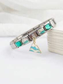 1 Pc Cross Border Popular Pentagram Elastic Bracelet DIY Italian Module Splicing Bracelet - Silver - View 28