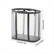 Oversized Foldable Laundry Basket - Space Saving, Portable Mesh Clothes & Miscellaneous Basket, Easy Folding Design With Hanging Ring, Suitable For Bedroom, Bathroom And Laundry Room Organization