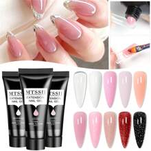 5PCS Poly Nail Extension Gel Set Soak Off UV LED 10ml Acrylic Crystal White Clear Nude Pink Gel Nail Polish UV Construction Gel