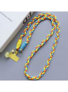 1 件通用手机挂绳，带卡夹和心形吊坠，聚酰胺编织斜挎带，防丢失手机壳挂链，适合送给母亲、家人、朋友、生日、节日的礼物，手机挂饰，手机链 - 彩色 - 查看 13