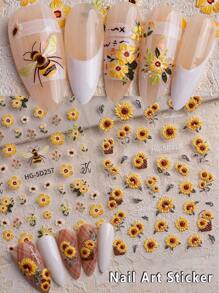 11pcs/Set 1pc 84 Slots Nail Art Stickers Storage Book Empty Album Decals Collecting Organizer Holder Display Notebook Manicure Tools& 10 Sheets New Spring-Themed Nails With Floral Embossed Stickers Featuring Colorful Wildflowers-Romantic, Oil Painting-Inspired, Fresh, Minimalist, And Cute Nail Decals