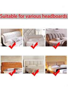 1 husă de pat Jacquard Geometry, husă de protecție pentru tăblia de pat elastică în culoare solidă, husă de pat moale și confortabilă, elasticitate ridicată, ușor de instalat, husă universală pentru noptieră pentru toate anotimpurile