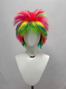 Party Wholesale Ombre Synthetic Wigs, Unisex Festival Costume Wigs, Multi-Color Gradient Hair Wigs - Two-Tone - View 9