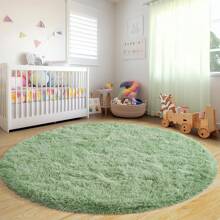 Fluffy Round Rug, Rugs For Bedroom, Shag Fuzzy Round Area Rug For Living Room, Shag Circle Rug, Plush Soft Carpet For Girls Boys Kids, Non Slip Rugs For Dorm, Room Decor Aesthetic