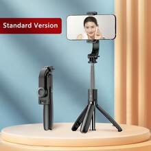 AXNEN Selfie Stick Tripod With Detachable Phone Bracket Monopod With Wireless Remote, 4 In 1 Extendable Portable Selfie Stick & Phone Tripod Stand Compatible With Gopro, I-Phone/Samung/