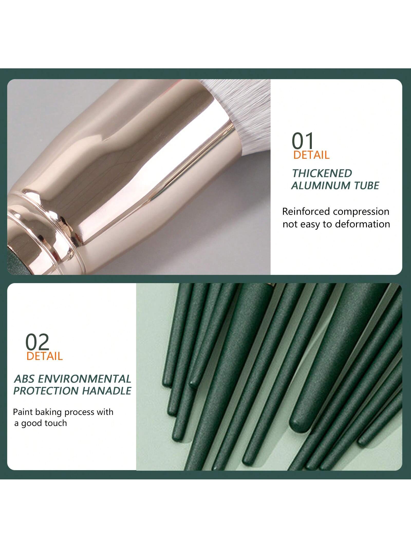 mulynsie طقم فرش مكياج كابوكي احترافي من 14 قطعة -...