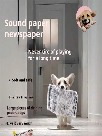 2PCS Bored Interactive Dog Toys, Newspaper Voice Toys, Pet Interaction, Relieve Boredom, Easy To Clean, Suitable For Dogs Of All Sizes, Indoor And Outdoor, Park Play, Pet Toys