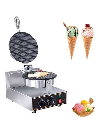 Maquina para Conos de Helado, Incluye Molde Cónico, Waflera para Conos de Helado de Acero Inoxidable. Bluelander.