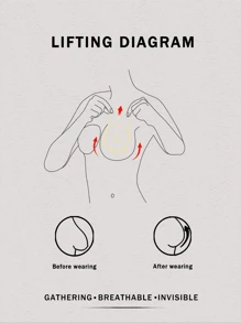 5 Pairs Disposable Breast Lift Tape, Non-Woven Anti-Sagging Nipple Lift Tape, Sexy, Anti-Exposure, Anti-Embarrassment