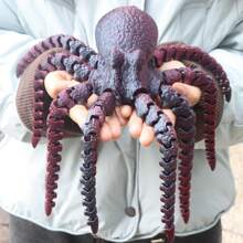 1 pulpo gigante de 41 cm/16,14 pulgadas, monstruo del océano, pulpo enorme, pulpo colorido, pulpo negro y dorado, regalo de fiesta de decoración navideña, regalo de cumpleaños, decoración artística divertida impresa en 3D, decoración del hogar, decoración del automóvil, decoración del jardín, regalo de San Valentín