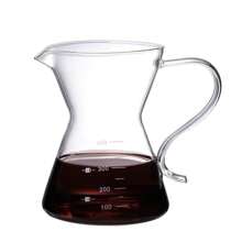 1pc High Borosilicate Glass Manual Drip Coffee Pot, Glass Coffee Maker, Coffee Sharing Pot