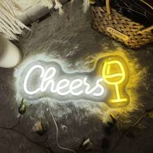 1pc Customized Split Neon Sign Single-Line Single-Row Wine Glass Neon Lights, Suitable For Home Decoration, Bedroom Decoration, Restaurant Decoration, Party Decoration, Bar/Cafe Decoration, Garden Decoration. - Multiple Colors and Styles - View 3