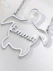 Customized Personalized Cute Name Necklace, Stainless Steel Customized Letter Necklace Gift For Girl