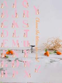 Customized Text Easter Cute Cartoon Rabbit Bucket Striped Rabbit Bucket Children's Candy Gift Basket Easter Storage Basket Handheld Bucket - Multicolor - View 7