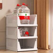 Collapsible & Stackable Storage Basket Plastic Drawers Foldable Closet Organizers Wardrobe Organizer Storage Box Closet Dividers & Shelf Inserts For Wardrobe Wardrobe Drawer Units Layered Partition Storage Rack Shelf For Cupboard Kitchen Bathroom, Back To School - Multicolor - View 11