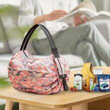 1 chiếc, Túi mua sắm có thể gấp lại, Túi tote đựng đồ tạp hóa có thể tái sử dụng, Túi gấp di động dung tích lớn, Túi thể thao chống thấm nước, Túi tập thể dục xách tay nhẹ - Nhiều màu - Xem 3