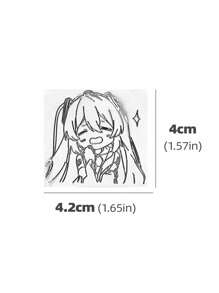 3 件/6 件可爱卡通金属贴纸：虚拟偶像歌手，防水 DIY 贴纸可用于剪贴簿、耳机、笔记本电脑、装饰品（部分随机） - 查看 9