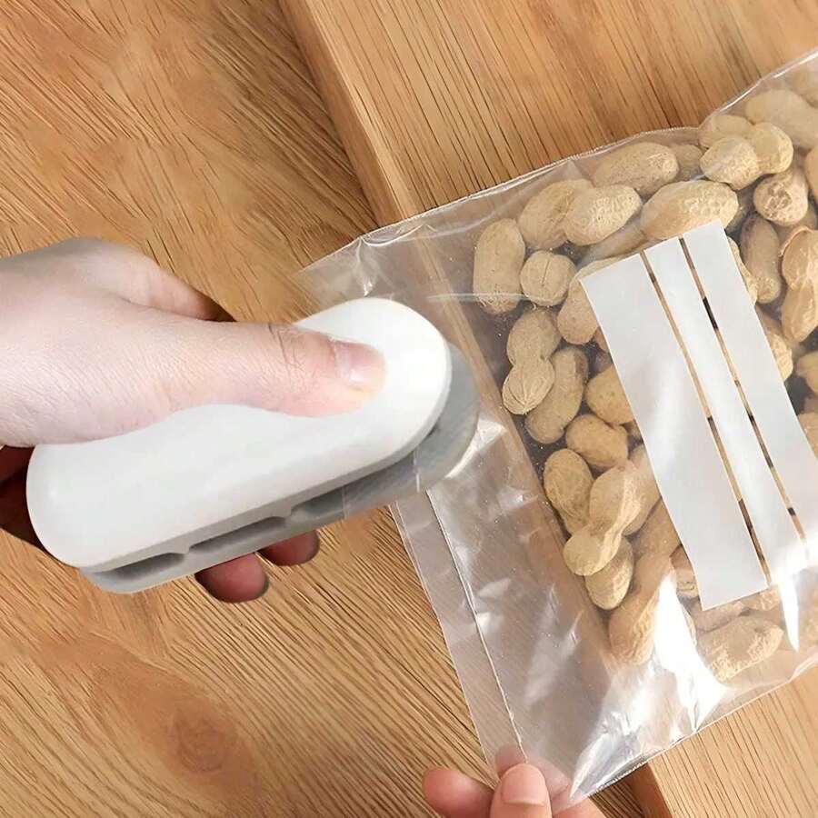 Mini Bag Sealer, 3 Packs Portable Heat Vacuum Sealers, Chip Bag Sealer With Cutter 2 In 1 Heat Sealer Food Sealer Bag Resealer Handheld With Hook For Plastic Bags Food Storage