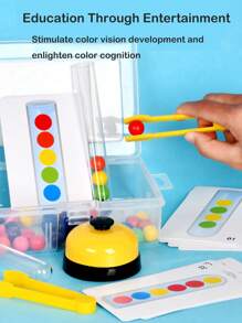 1 Box Kids Bead Pinching & Ball Pick Up Sensory Toy, Fine Motor Skill, Logic&Concentration Training Developmental Toy