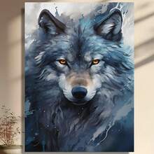 Framed  Wolf Cool Animals Eyes Aesthetic Poster Canvas Wall Art Aesthetic Posters & Prints Wall Decor For Bedroom Living Room Paintings Pictures Wall Decor  Birthday Party Decor, Mother's Day New Year Easter Gift,  Home Living Room Office Wall Decor, Perfect Gift And Wall Decoration - Framed - View 1