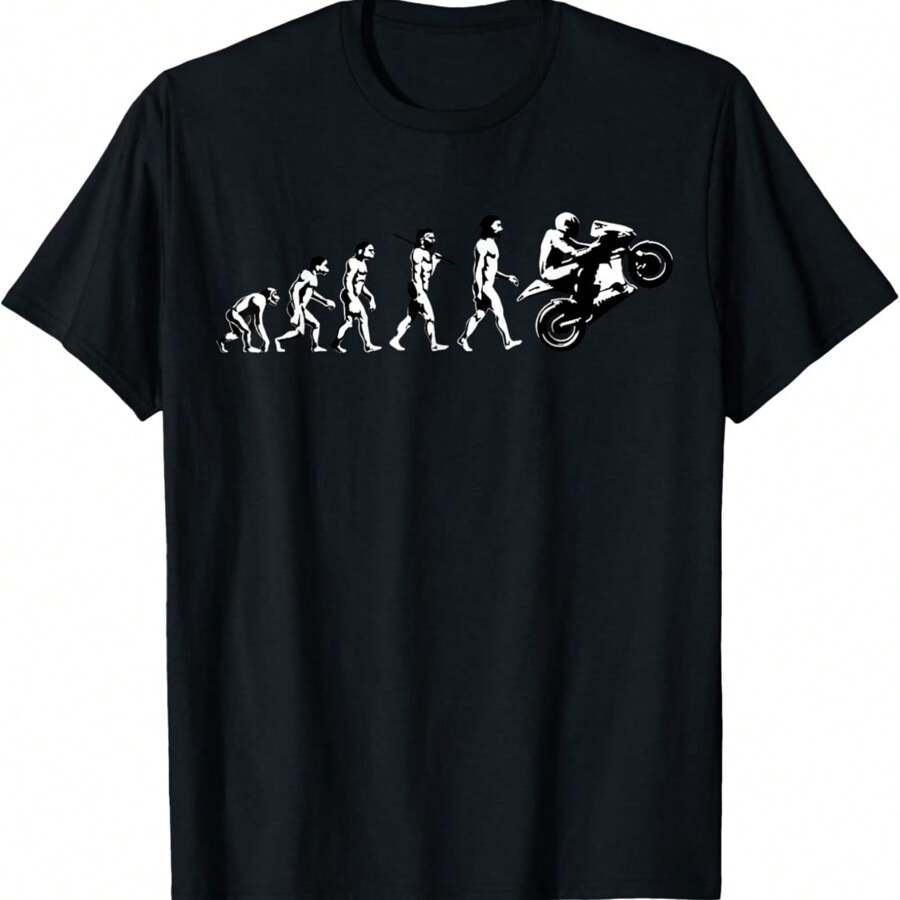 Motorcycle Evolution Race Bike Wheelie Motorbike Biker T-Shirt