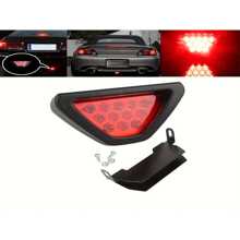 Reflector trasero LED rojo súper brillante para retrofitting en parachoques trasero universal para automóviles y camionetas, luces de freno parpadeantes, luces de crucero, luces antiniebla - negro rojo - Ver 12