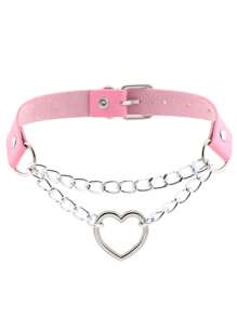 1pc Fashionable Adjustable Choker Necklace, Versatile Neck Chain, Pink Series, Perfect Gift Idea For Valentine's Day, Christmas, Suitable For Daily Wear, Festival, Party, Performance - Multicolor - View 14