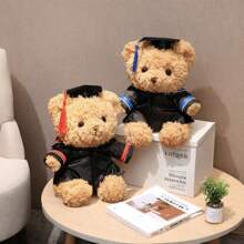 Un regalo de graduación de PhD de 23 cm/9,05 pulgadas, un suave y adorable oso de peluche de graduación PhD con traje académico, un muñeco interesante para la temporada de graduación, un recuerdo creativo para estudiantes de PhD y un regalo de graduación para tutores y compañeros de clase con un deseo de graduación