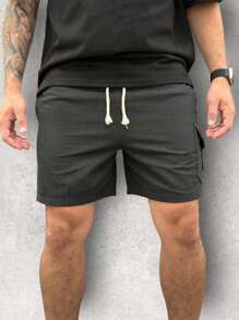 Kit 3 Cargo Bermuda Shorts In Premium Linen - 鏽棕色 - 查看 8