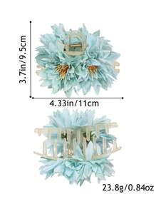 1 件女式仿真菊花发夹，温柔甜美风格发饰，适合婚礼、新娘、伴娘、舞会、派对、发饰、发爪、爪夹、发夹、发夹、海滩配饰秋冬花朵，适合度假装扮女士 - 彩色 - 查看 2