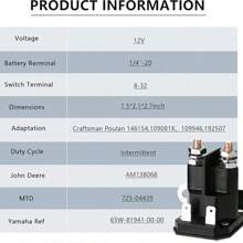 Starter Solenoid For John Deere AM138068 Cub Cadet 725-04439 MTD Riding Lawn Mower Tractor - 725-04439 - View 4