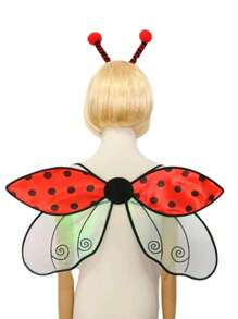 2pcs/Set Insect Wings Costume, Ladybug & Bee Wings Set For Party, Masquerade - Multicolor - View 13
