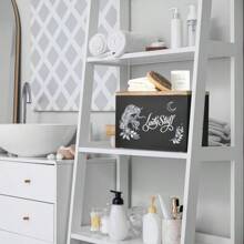 Rustic Farmhouse Wooden Tampon Storage Box With Flip-Top Lid - Versatile Bathroom Organizer For Feminine Products, Home Decor Accessory Tampon Storage For Bathroom Small Bathroom Storage Cabinet - Multicolor - View 9