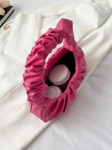 1pc New Style Fashion Simple Creative Girls Cloud Handbag Large Capacity Daily Items Storage Bag Travel Handbag Storage Bag Pleated Cloud Bag Beautiful Gentle Solid Color Niche Design Shoulder Bag Girls Fashion Underarm Bag Versatile Handbag Very Suitable For Going Out Shopping Also Suitable As A Gift For Friends