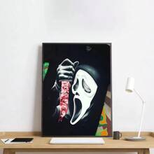 1 pièce Affiche murale sans cadre, S-Crier H-Film d'horreur Crier Affiche Art HD, Coller au mur, Imperméable, Décoration de maison, Salon, Chambre, Bar, Esthétique, Pop, Cadre en option