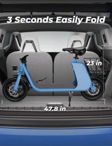 WIND HORSE 12.5" Tires Electric Scooter With Seat & Basket For 14+ Ages, 20 Miles Range, Peak 672W Up To 15.5 MPH, Dual Disc Brakes, 265LBS Max Load, Foldable Electric Scooter For Adults Commuting Campus