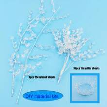 DIY 亚克力水晶皇冠工艺套件 - 新娘头饰，闪光水钻首饰制作套装，适用于婚礼、生日派对、儿童公主