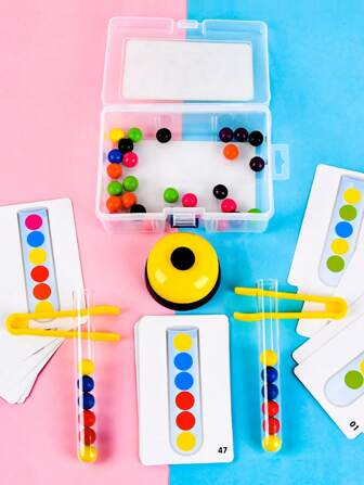 1 Box Kids Bead Pinching & Ball Pick Up Sensory Toy, Fine Motor Skill, Logic&Concentration Training Developmental Toy